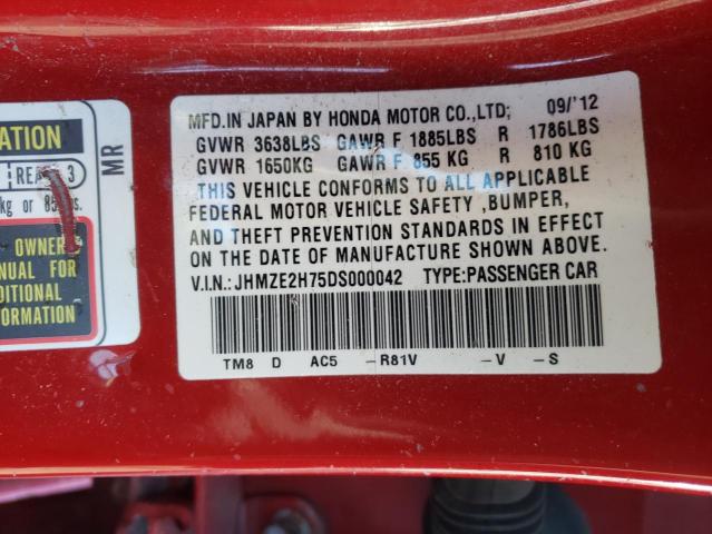 2013 HONDA INSIGHT EX - JHMZE2H75DS000042