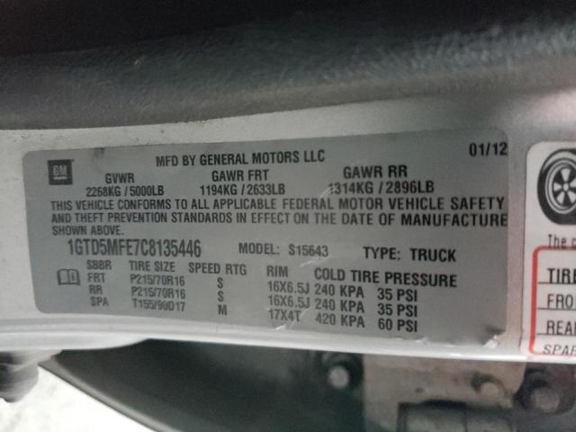 2012 GMC CANYON SLE 1GTD5MFE7C8135446