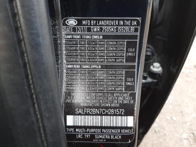 2012 LAND ROVER LR2 HSE SALFR2BN7CH281572