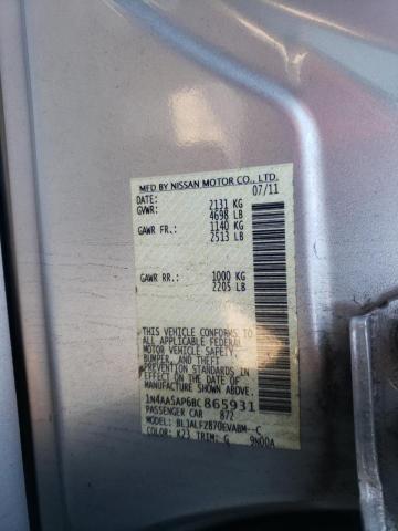 2011 NISSAN UK 1N4AA5AP6BC865931