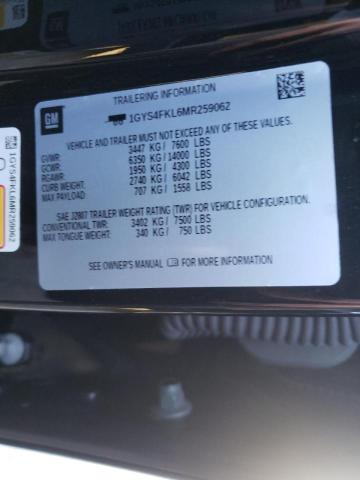 2021 CADILLAC ESCALADE S 1GYS4FKL6MR259062