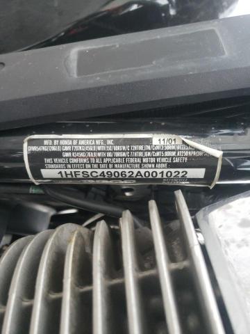 2002 HONDA VTX1800 R 1HFSC49062A001022