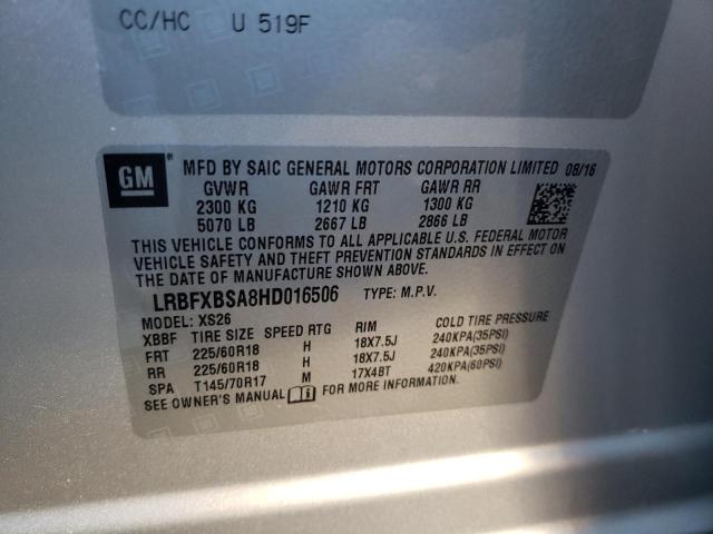 2017 BUICK ENVISION E LRBFXBSA8HD016506