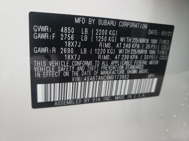 2021 SUBARU OUTBACK LI 4S4BTANC6M3173952