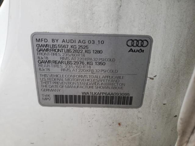 2010 AUDI Q5 WA1LKAFP6AA093095