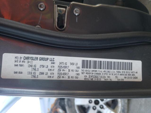 2012 DODGE JOURNEY 3C4PDCBG6CT181224