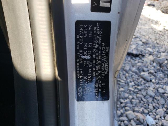 2011 HYUNDAI ACCENT GL KMHCM3AC3BU197376