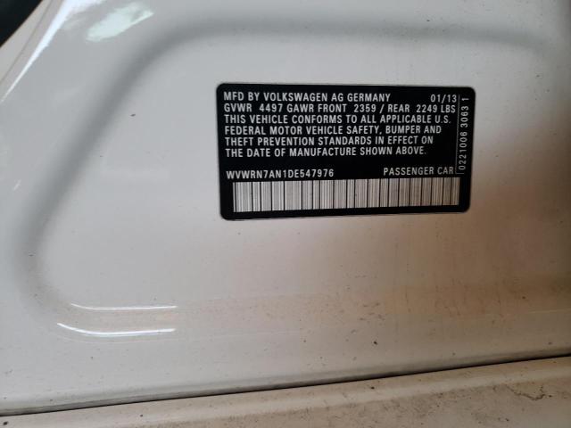 2013 VOLKSWAGEN CC LUXURY WVWRN7AN1DE547976