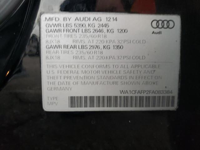 2015 AUDI Q5 WA1CFAFP2FA083384