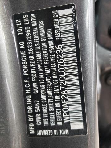 2013 PORSCHE PANAMERA G WP0AF2A72DL076236