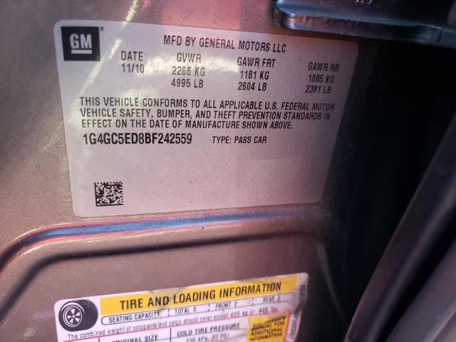 2011 BUICK LACROSSE C 1G4GC5ED8BF242559