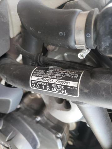 2018 HONDA NC750 X JH2RC900XJK000281