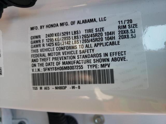 2021 HONDA PASSPORT E 5FNYF8H06MB007255