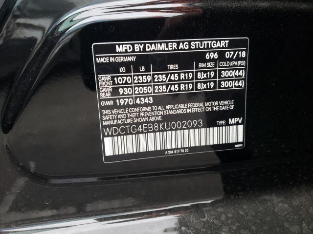 2019 MERCEDES-BENZ GLA 250 - WDCTG4EB8KU002093
