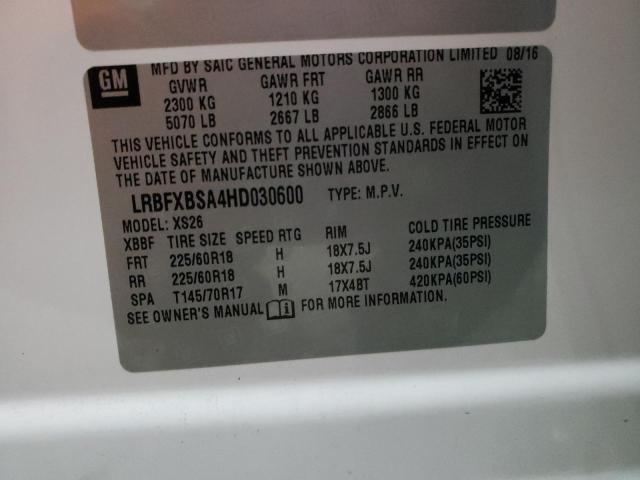 2017 BUICK ENVISION E LRBFXBSA4HD030600
