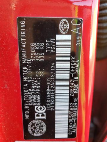 2010 TOYOTA COROLLA MA 2T1KU4EE2AC457134