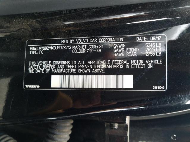 2018 VOLVO S90 T5 MOM LVY982MK0JP028213