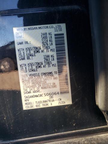 2011 NISSAN XTERRA OFF 5N1AN0NW1BC506064