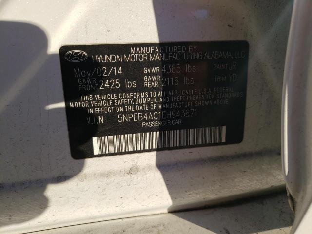2014 HYUNDAI SONATA GLS 5NPEB4AC1EH943671