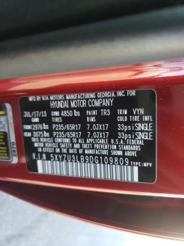 5XYZU3LB9DG109809 Hyundai Santa Fe S 2013. Фото: 9