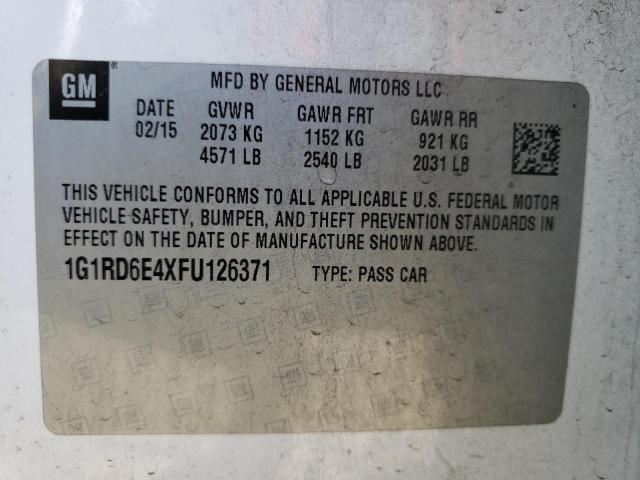 VIN 1G1RD6E4XFU126371 2015 Chevrolet Volt no.10