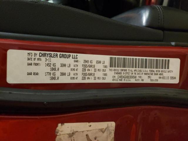 2011 DODGE DURANGO CR 1D4RD4GGXBC650500