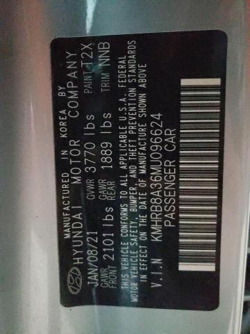 2021 HYUNDAI VENUE SE KMHRB8A36MU096624