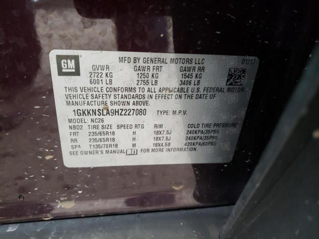 2017 GMC ACADIA 1GKKNSLA9HZ227080