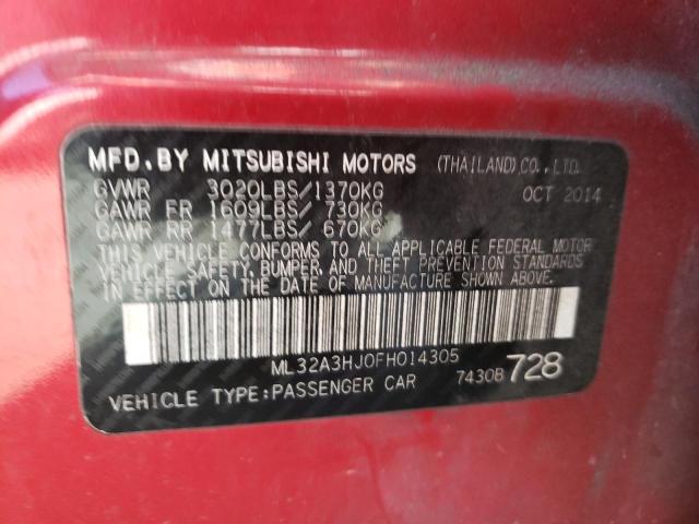 2015 MITSUBISHI MIRAGE DE ML32A3HJ0FH014305