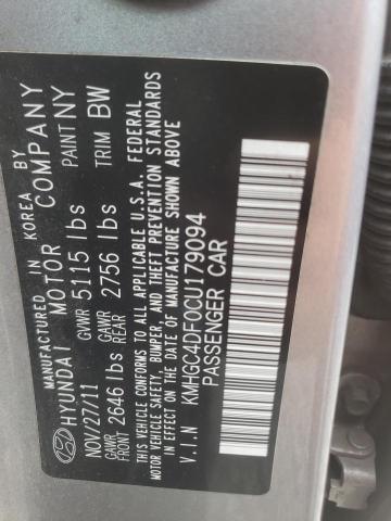 2012 HYUNDAI GENESIS 4. KMHGC4DF0CU179094