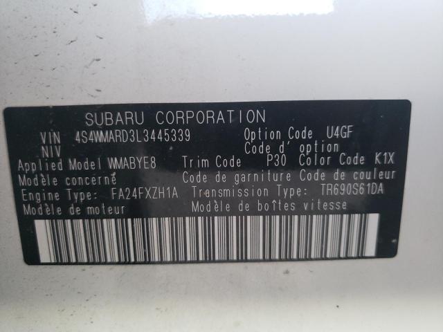 2020 SUBARU ASCENT TOU 4S4WMARD3L3445339