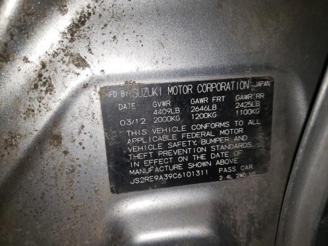 2012 SUZUKI KIZASHI SE JS2RE9A39C6101311