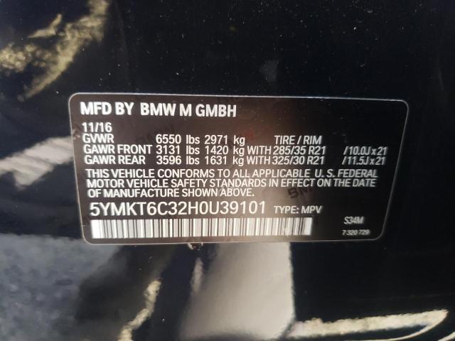 2017 BMW X5 M 5YMKT6C32H0U39101