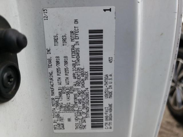 2016 TOYOTA TUNDRA SR 5TFNW5F18GX200174