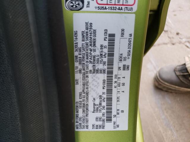2011 FORD FIESTA SES 3FADP4FJ6BM167599