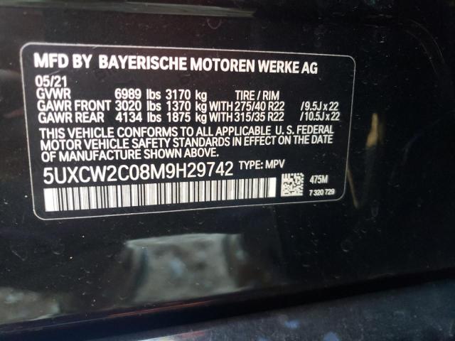 VIN 5UXCW2C08M9H29742 2021 BMW X7, Xdrive40I no.10