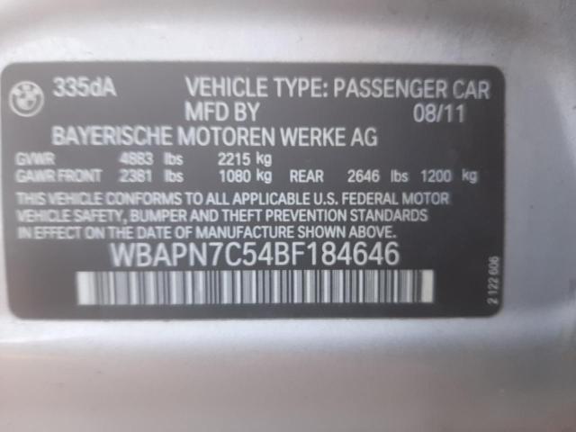 2011 BMW 335 D WBAPN7C54BF184646