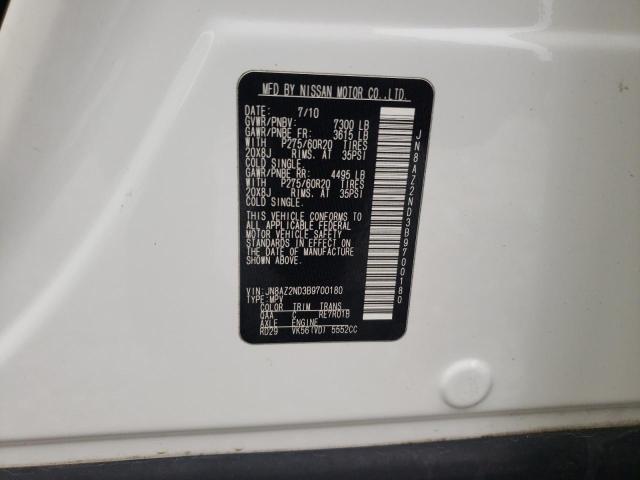 2011 INFINITI QX56 JN8AZ2ND3B9700180