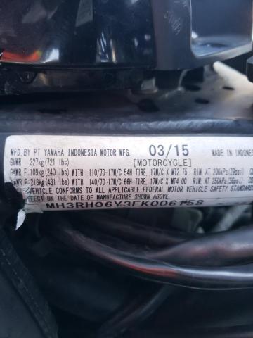 2015 YAMAHA YZFR3 MH3RH06Y3FK006158