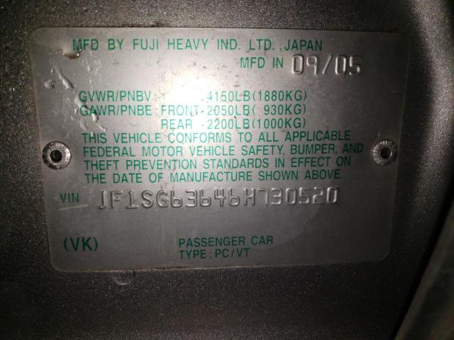 JF1SG63646H730520 Subaru Forester 2 2006. Фото: 9