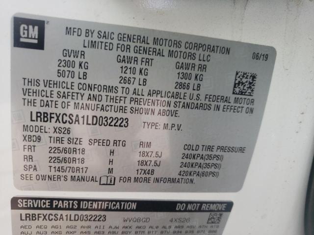 2020 BUICK ENVISION E LRBFXCSA1LD032223