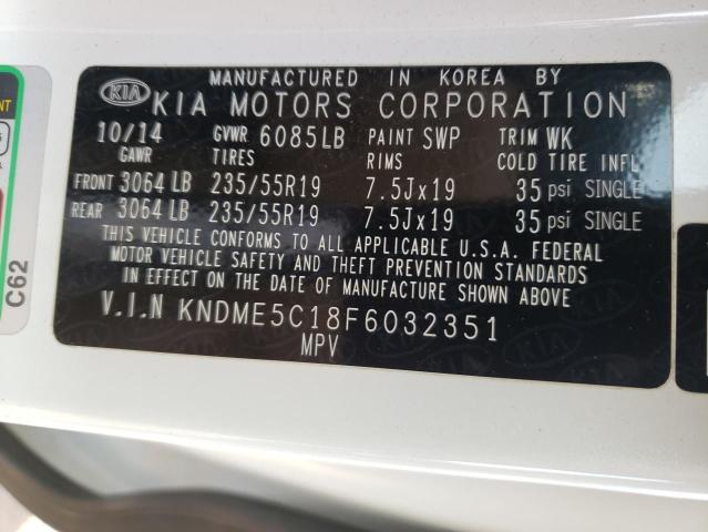 2015 KIA SEDONA SXL KNDME5C18F6032351