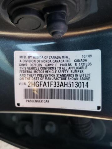 2010 HONDA CIVIC VP 2HGFA1F33AH513014