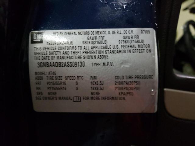 2010 CHEVROLET HHR LS 3GNBAADB2AS509130