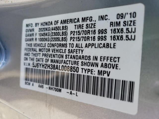 2010 HONDA ELEMENT LX 5J6YH2H38AL008850