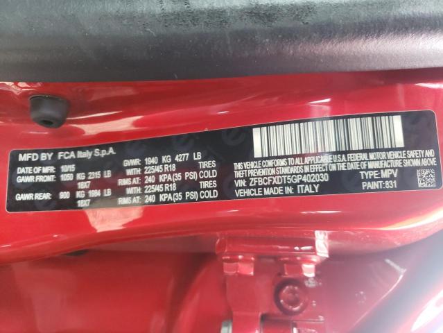 2016 FIAT 500X LOUNG ZFBCFXDT5GP402030