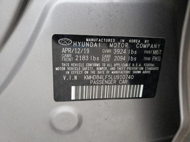 2020 HYUNDAI ELANTRA SE - KMHD84LF5LU910740