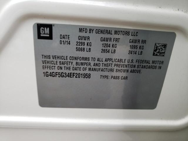 2014 BUICK LACROSSE T 1G4GF5G34EF201958