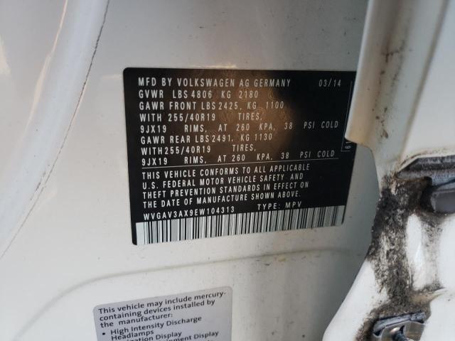 2014 VOLKSWAGEN TIGUAN WVGAV3AX9EW104313