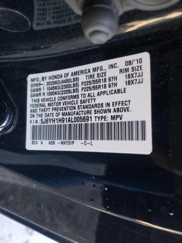 2010 HONDA ELEMENT SC 5J6YH1H91AL005691